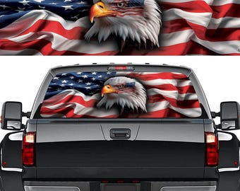 Eagle Victory Truck Back Window Graphics Decal, Vinyl Wrap Full for Car RV SUV