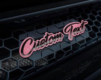 Acrylic Metallic Flake 2 layer Car Emblem, Custom Name Number Badge with 3M Tape