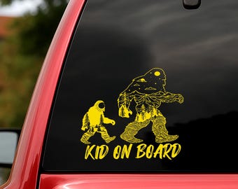 Adesivi riflettenti in vinile personalizzati Bigfoot per la casa, decorazioni per auto