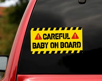 Adesivi riflettenti in vinile personalizzati con scritta "Baby on Board", per la casa, decorazioni per auto