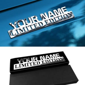 Custom Your Name Car Emblems Letters Edition - Mirror Matt Letters Emblem for Car Lovers, Heavy Metal Stick Car Emblems and Badges Side