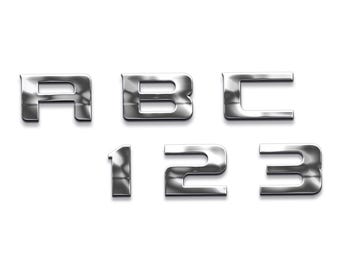 Customized Emblem Metal Chrome Adhesive Letters & Numbers Signs, Badge for Car Truck Boats Motorbike