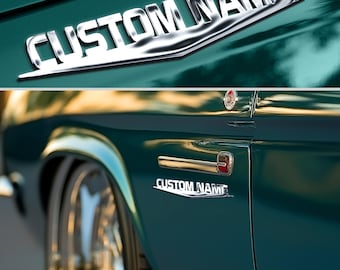 Custom Car Emblems Badges Letter Edition - Heavy Metal Stick Automotive for Car Truck Boats