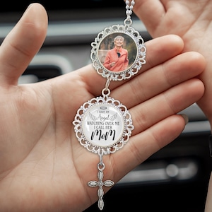 Amuleto conmemorativo con foto para coche, un ángel que me cuida, accesorios, regalos, condolencias por duelo