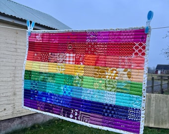 Gilbert Baker Pride Flag, Finished Wall Hanging