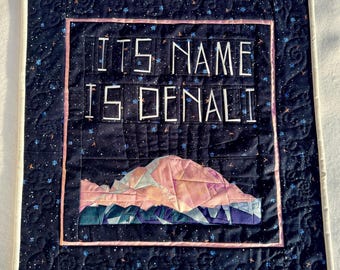 Denali Art Quilt Mountain Wall Hanging