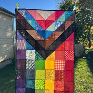 Tamaño personalizado: bandera del orgullo del progreso acolchada, bandera de desfile terminada o para colgar en la pared