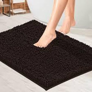 Chenille-Badezimmerteppich, Plüschteppich, weich und bequem, Ald-freies Badevirus