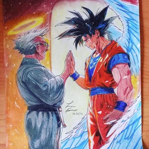 Disegno Goku e Toriyama
