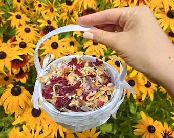 20 grams / 1 liter, flower confetti for weddings, scattered flowers, dried flowers, wedding confetti, flower confetti