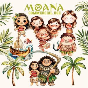 45+ Cute Moana Clipart – Moana, Maui, Tiki, Ocean, Tropical Paradise & More!