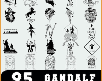 Wizard SVG Bundle | Fantasy Magic Silhouettes | Cricut & Laser Cut Files for T-Shirts, Stickers Crafts