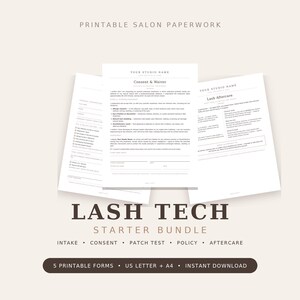 Formulierenpakket voor wimperstylisten | Intake, toestemmingsverklaring, allergietest, beleid, nazorg (printbaar PDF-bestand)