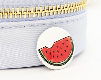 Watermelon Slice Button Pin, 1" Collectable Button Pin Badges for Backpack, Jacket, etc • Great for party favors & little gifts!