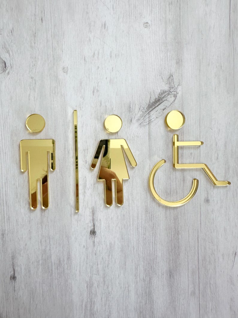 Acrylic Restroom Sign, Bathroom Sign, Office Sign, Business Sign, Wall ...