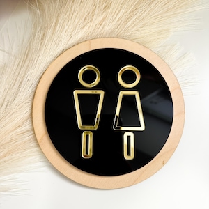 Acrylic Bathroom Figures, Restroom Sign, 3D acrylic sign, Wall sign, Door sign, Office Sign, Male Female sign, Male Female Toilet sign