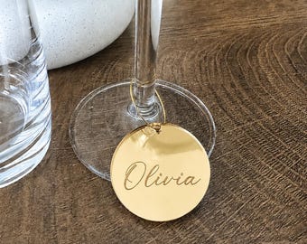Name for glasses Drink Charms Wedding glass tags Drink Tags Drink name Tags  Wine charms Custom name Tags, Wedding party favors