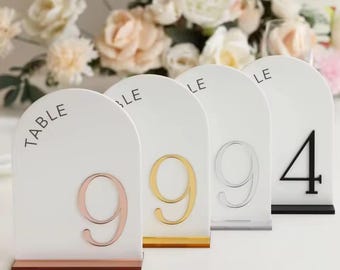 Acrylic Wedding Table Number, Elegant Party Table Decor