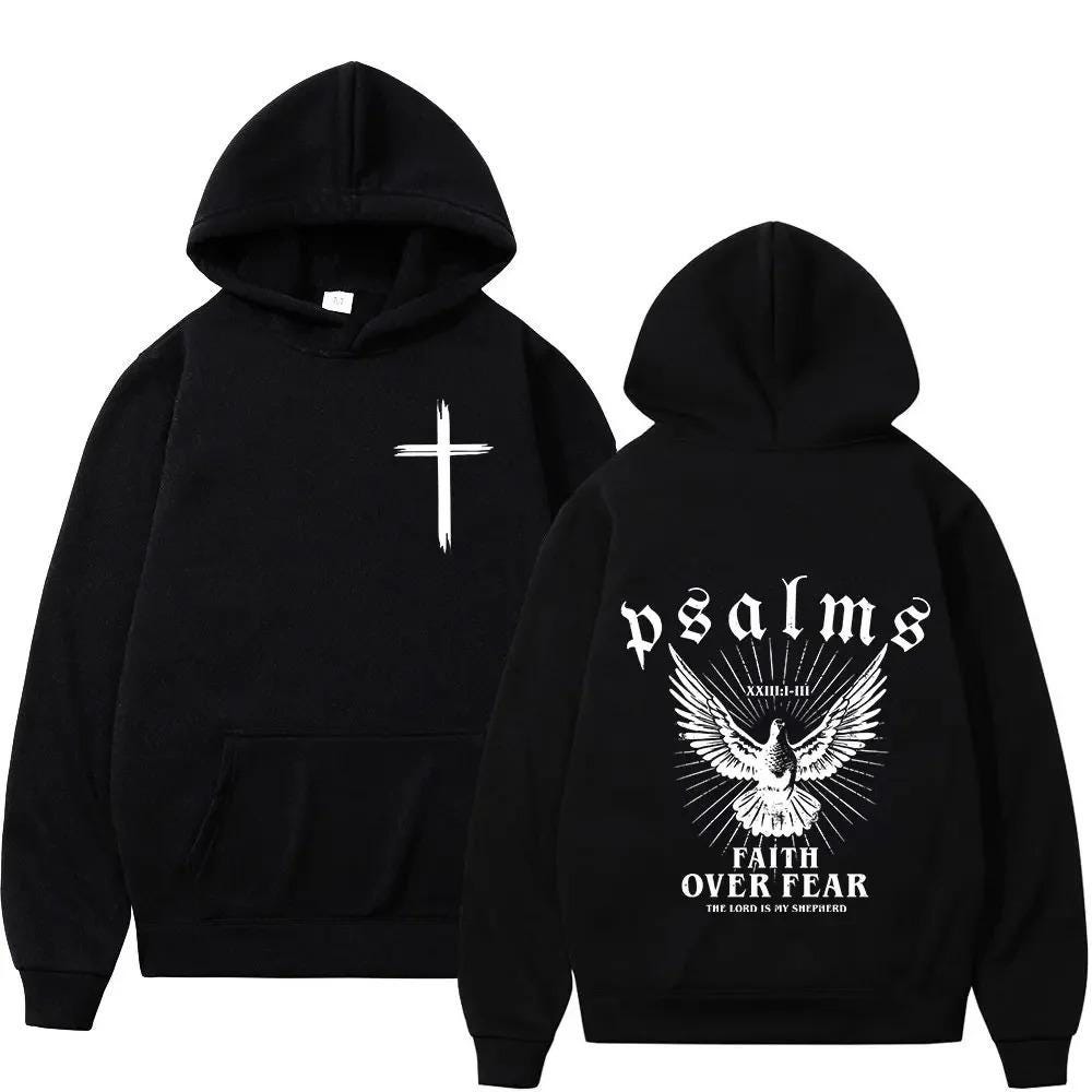 Christlicher Hoodie Mit Kreuz-Motiv - Glaube Inspirations Kleidung