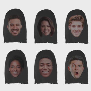 Anpassad 3D-ansiktsmask | Personlig foto-cosplaymask för Halloween | Rolig mask med stretchtyg för fester och presenter