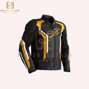Suzuki Hayabusa GPlus Motorbike Riding Jacket -Moto GP Motorcycle Original Leather Racing Jacket with complete Armour- Gift For Bikers