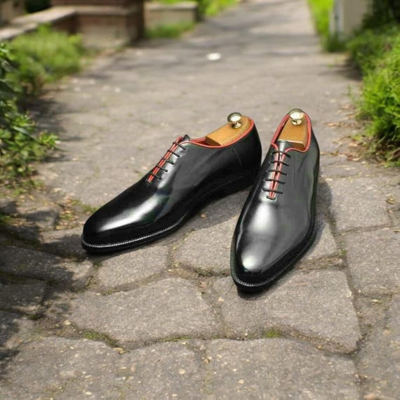 Vintage Tie Up Dress Shoes Handmade Black Leather Oxford Shoes: Bespoke Vintage Lace Up Style Vintage Tie Up Dress Shoes Handmade Black Leather Oxford Shoes: Bespoke Vintage Lace Up Style