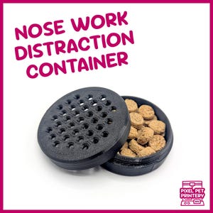 Nose Work Food Distraction Container - 1/4 Cup Treat Vessel - Scent Work Training Tools