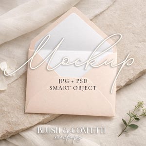 Envelope Liner Mockup, A7 Liner Mockup, Envelope Insert Mockup, Blank Card Digital Mockup, JPG PSP Smart Object
