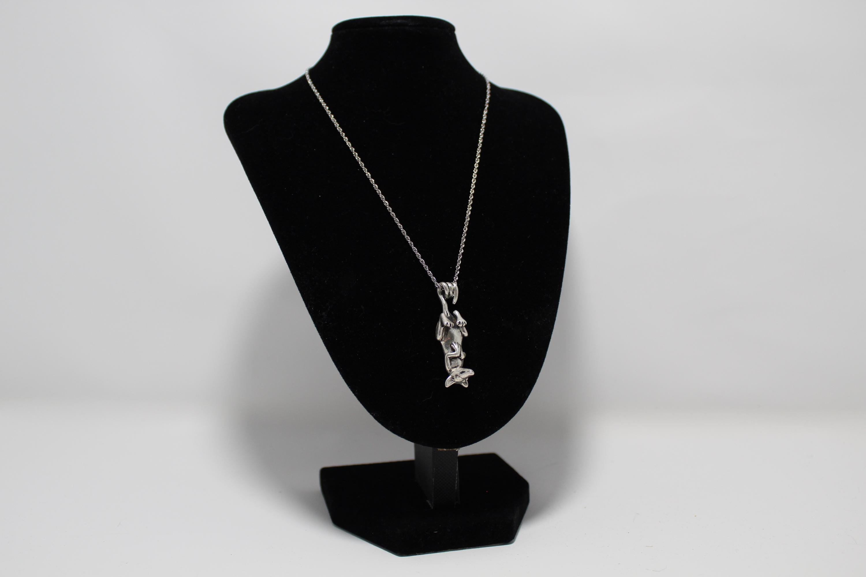 925 Sterling Silver Vintage Animal Lemur Pendant