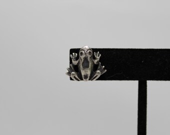 925 Sterling Silver Vintage Frog Tie Tack