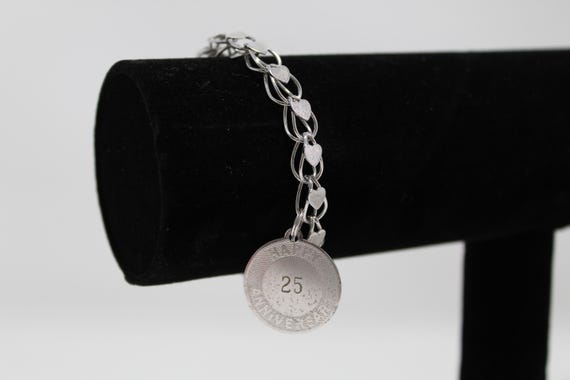 925 Sterling Silver Bracelet 25 Happy Anniversary