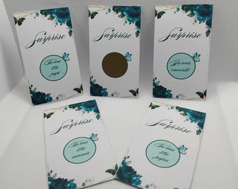 carte à gratter / annonce / grossesse /grands parents / mariage / annonce surprise / personnalisable