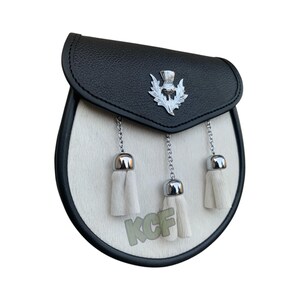 Insignia de cardo para hombre Sporran falda escocesa de boda escocesa con cinturón de cadena Sporran