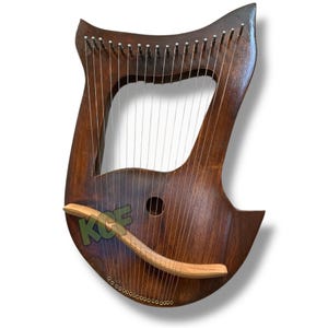 18 Strings Lyre Harp Handmade Beautiful Scottish Lyre Harp With Free Soft Case, Extra Strings & Tuning Key