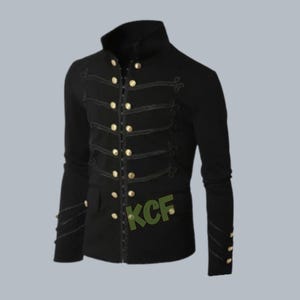 Men&#39;s Gothic Jacket Medieval Knight Victorian Gothic Style Jacket Scottish Men&#39;s Steampunk Black Gothic Jacket Victorian Jacket