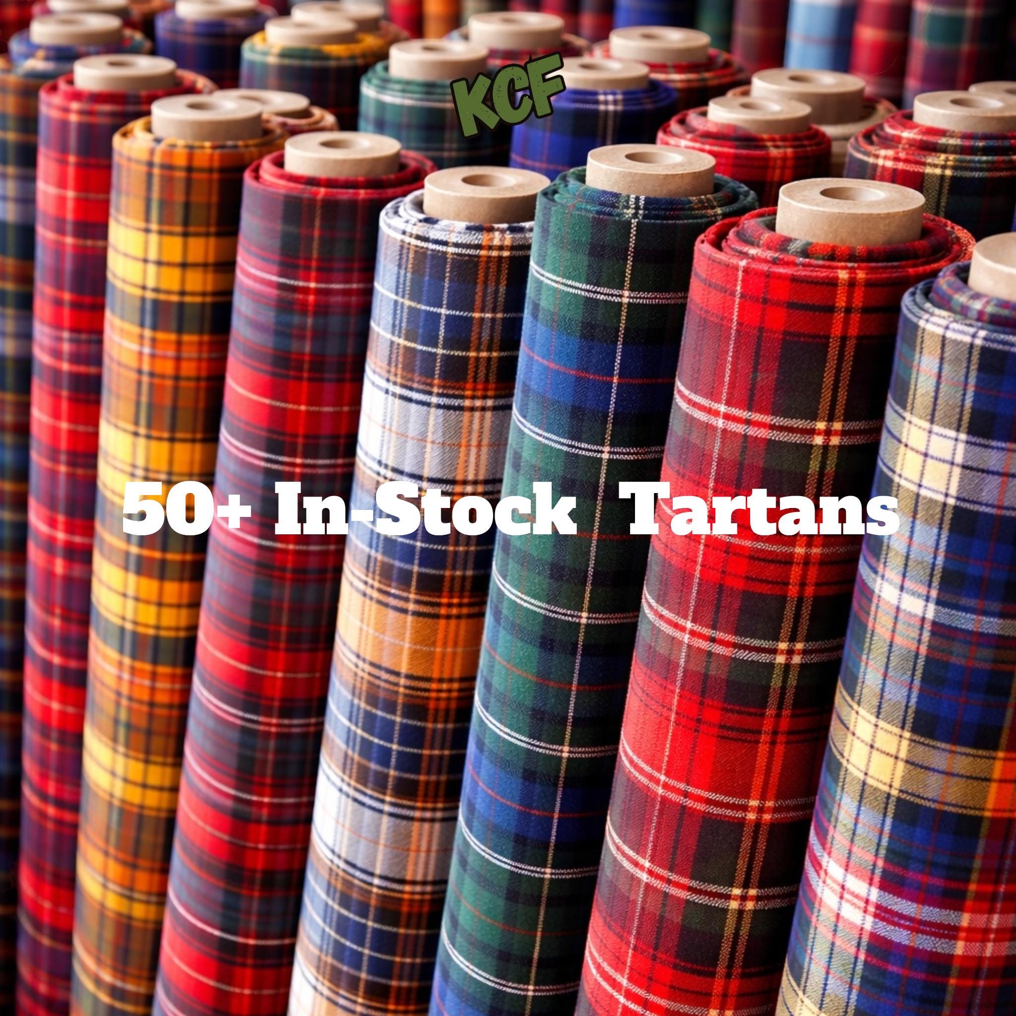 Produktbild von Schottenkaro Stoff Viscose-elastisch – Tartan-Muster, 145cm Breit, Meterware Deutschland
