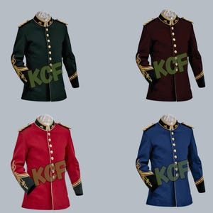 Zulu War Vintage British Officers Jacket 1879 British Anglo War Tunic Circa Jacket Unisex Zulu Tunic Available in 4 Colours