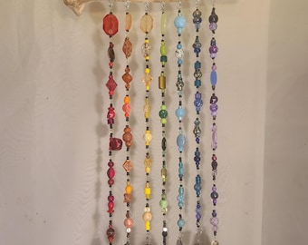 Atrapasueños de carillón de huesos arcoíris