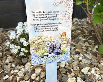 Forget Me Knot Grave Marker| Fathers Day Grave Marker| Grave Marker For Him or Her| Memorial Grave Plaque| Heavenly Mothers Day Grave Marker