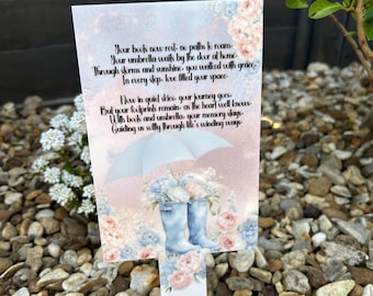 Your boots Now Rest Grave Marker| Mothers Day Grave Marker| Grave Marker For Her| Memorial Grave Plaque| Heavenly Mothers Day Grave Marker