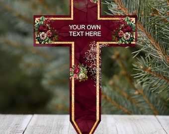 In Memory Cross Grave Marker| Graveside Marker| Personalised Grave Cross| Headstone Marker| Cross Grave marker| Remembrance Grave Plaque
