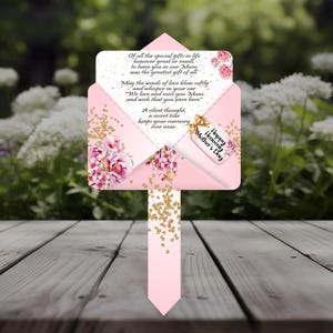 Lápida con carta para el Día de la Madre / Lápida celestial para el Día de la Madre / Carta a mamá en el cielo / Mamá desaparecida / Decoración de lápida / Memorial