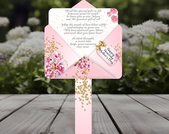 Lápida con carta para el Día de la Madre / Lápida celestial para el Día de la Madre / Carta a mamá en el cielo / Mamá desaparecida / Decoración de lápida / Memorial
