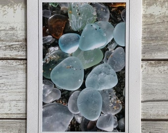 Sea Glass Card, Sea Glass Photo Card, Photography Card