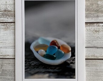 Sea Glass Card, Sea Glass Photo Card, Photography Card