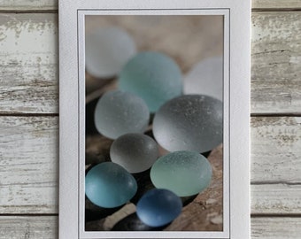 Sea Glass Card, Sea Glass Photo Card, Photography Card