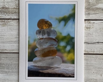 Sea Glass Card, Sea Glass Photo Card, Photography Card