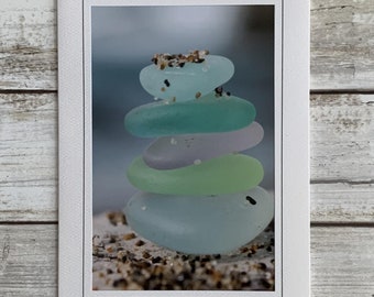 Sea Glass Card, Sea Glass Photo Card, Photography Card