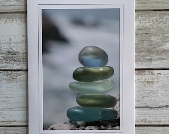 Sea Glass Card, Sea Glass Photo Card, Photography Card