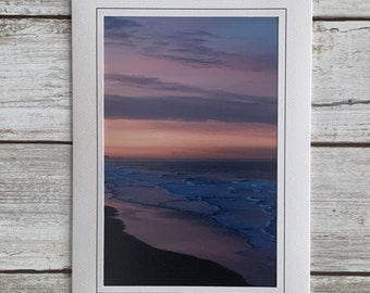 Beach Sunrise Card, Beach Sunrise Photo Card, Ocean Photography